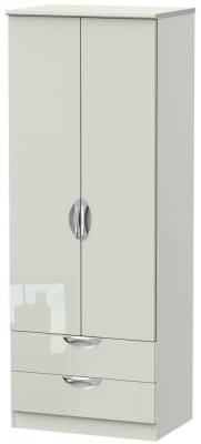 Product photograph of Camden Cashmere 2 Door 2 Drawer Tall Wardrobe from Choice Furniture Superstore