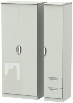 Product photograph of Camden Cashmere 3 Door Triple Wardrobe - Rhf 2 Drawers from Choice Furniture Superstore