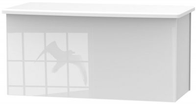 Product photograph of Camden White Gloss Blanket Box from Choice Furniture Superstore