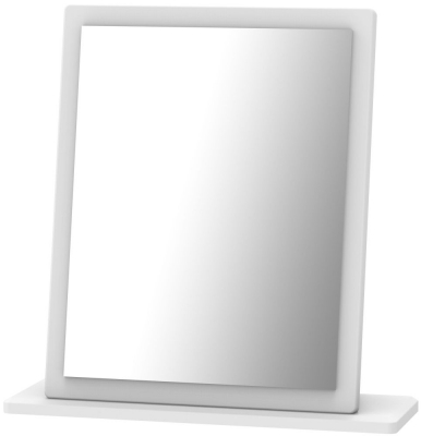 Product photograph of Camden White Gloss Small Dressing Mirror from Choice Furniture Superstore