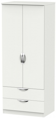 Product photograph of Camden Grey 2 Door 2 Drawer Double Wardrobe from Choice Furniture Superstore