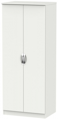 Product photograph of Camden Grey 2 Door Plain Wardrobe from Choice Furniture Superstore