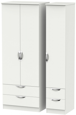 Product photograph of Camden Grey 3 Door Tall Triple Wardrobe - 4 Drawers from Choice Furniture Superstore