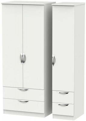 Product photograph of Camden Grey 3 Door Triple Wardrobe - 4 Drawers from Choice Furniture Superstore