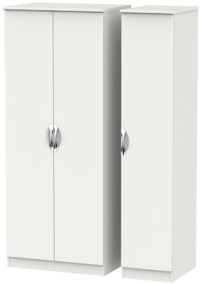 Product photograph of Camden Grey 3 Door Triple Wardrobe from Choice Furniture Superstore