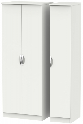 Product photograph of Camden Grey 3 Door Tall Triple Wardrobe from Choice Furniture Superstore