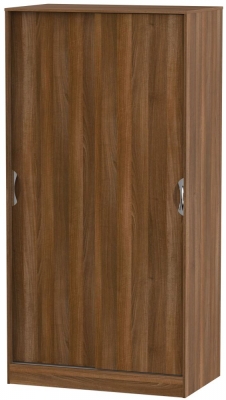 Product photograph of Camden Walnut Effect 2 Door Sliding Wardrobe from Choice Furniture Superstore