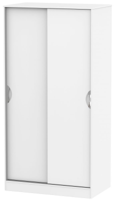 Product photograph of Camden White Matt 2 Door Sliding Wardrobe from Choice Furniture Superstore