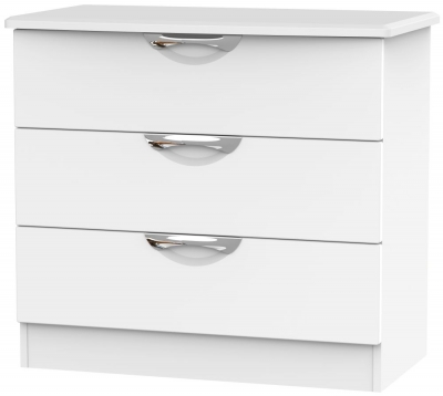 Product photograph of Camden White Matt 3 Drawer Small Chest from Choice Furniture Superstore