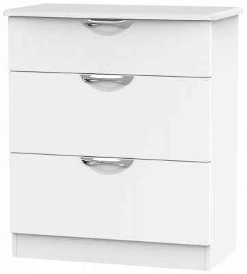 Product photograph of Camden White Matt 3 Drawer Deep Chest from Choice Furniture Superstore