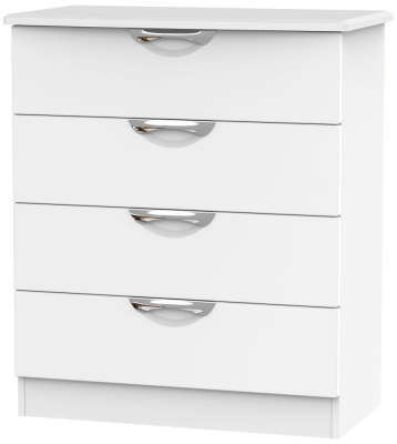 Product photograph of Camden White Matt 4 Drawer Chest from Choice Furniture Superstore