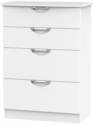 Product photograph of Camden White Matt 4 Drawer Deep Chest from Choice Furniture Superstore