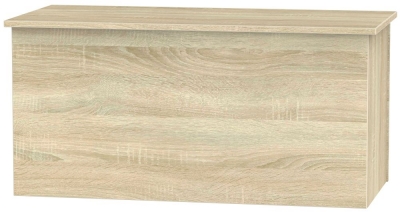 Product photograph of Contrast Oak Effect Blanket Box from Choice Furniture Superstore