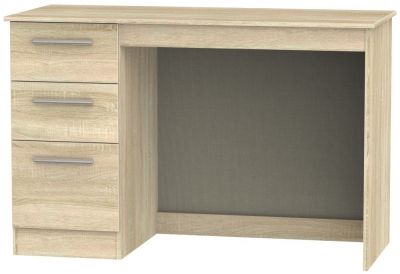 Contrast Oak Effect 3 Drawer Desk