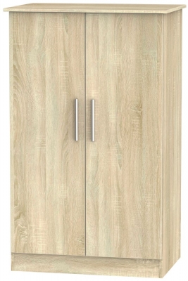 Product photograph of Contrast Oak Effect Midi Wardrobe from Choice Furniture Superstore