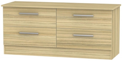 Product photograph of Contrast Modern Oak Bed Box from Choice Furniture Superstore