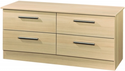 Product photograph of Contrast Elm Wood Bed Box from Choice Furniture Superstore