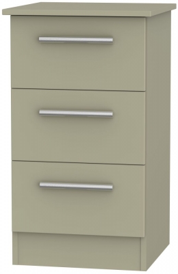 Product photograph of Contrast Mushroom 3 Drawer Beside Cabinet from Choice Furniture Superstore