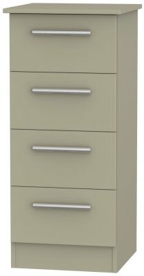 Product photograph of Contrast Mushroom 4 Drawer Narrow Chest from Choice Furniture Superstore