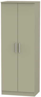 Product photograph of Contrast Mushroom 2 Door Plain Tall Wardrobe from Choice Furniture Superstore