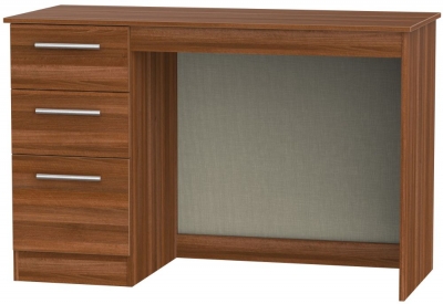 Product photograph of Contrast Noche Walnut 3 Drawer Desk from Choice Furniture Superstore