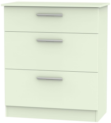 Product photograph of Contrast Cream 3 Drawer Deep Chest from Choice Furniture Superstore