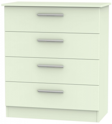 Product photograph of Contrast Cream 4 Drawer Chest from Choice Furniture Superstore