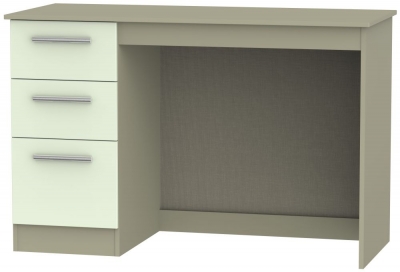 Product photograph of Contrast Cream And Mushroom 3 Drawer Desk from Choice Furniture Superstore