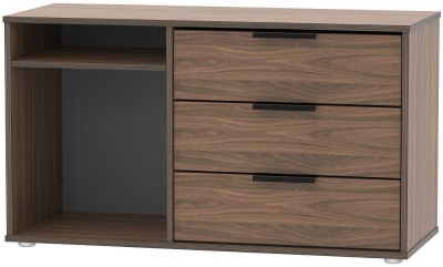 Product photograph of Hong Kong Walnut Effect 95cm Tv Unit With Glides Legs from Choice Furniture Superstore