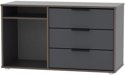 Product photograph of Hong Kong Graphite 95cm Tv Unit With Glides Legs from Choice Furniture Superstore