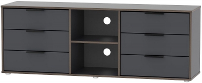 Product photograph of Hong Kong Graphite 150cm Tv Unit With Glides Legs from Choice Furniture Superstore