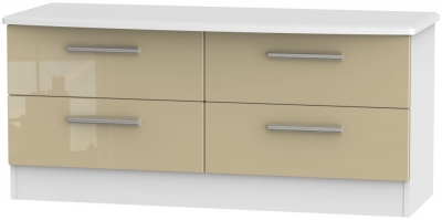 Product photograph of Knightsbridge Mushroom And White Bed Box from Choice Furniture Superstore