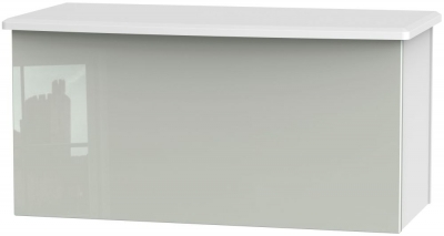 Product photograph of Knightsbridge Blanket Box - High Gloss Kaschmir And White from Choice Furniture Superstore