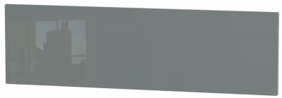 Product photograph of Knightsbridge Grey Gloss Headboard - Sizes Available from Choice Furniture Superstore