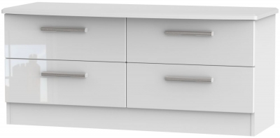 Product photograph of Knightsbridge White Gloss Bed Box from Choice Furniture Superstore
