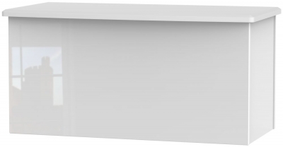 Product photograph of Knightsbridge Blanket Box - Comes In White High Gloss Black High Gloss And Cream High Gloss And Cream Matt Options from Choice Furniture Superstore