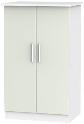 Product photograph of Knightsbridge Cashmere Matt And White Midi Wardrobe from Choice Furniture Superstore