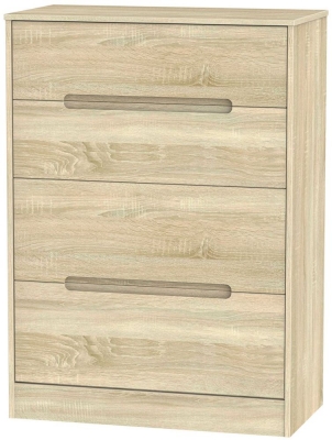 Product photograph of Monaco 4 Drawer Deep Chest - Bardolino from Choice Furniture Superstore