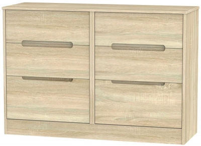 Product photograph of Monaco 6 Drawer Midi Chest - Bardolino from Choice Furniture Superstore