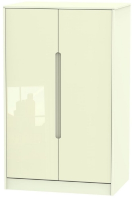 Product photograph of Monaco Cream Gloss Midi Wardrobe from Choice Furniture Superstore