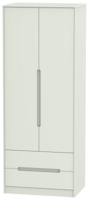 Product photograph of Monaco 2 Door 2 Drawer Tall Wardrobe - Kaschmir Matt from Choice Furniture Superstore