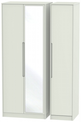 Product photograph of Monaco Cashmere 3 Door Tall Triple Wardrobe - 1 Mirror from Choice Furniture Superstore