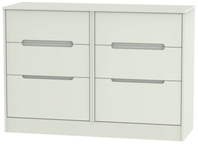 Product photograph of Monaco 6 Drawer Midi Chest - Kaschmir Matt from Choice Furniture Superstore