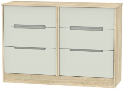 Product photograph of Monaco 6 Drawer Midi Chest - Kaschmir Matt And Bardolino from Choice Furniture Superstore