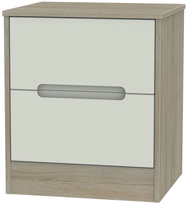 Product photograph of Monaco 2 Drawer Bedside Cabinet from Choice Furniture Superstore