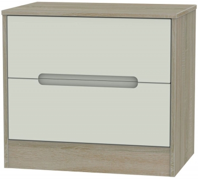 Product photograph of Monaco 2 Drawer Midi Chest from Choice Furniture Superstore
