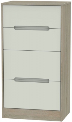 Product photograph of Monaco 4 Drawer Deep Midi Chest from Choice Furniture Superstore