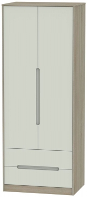 Product photograph of Monaco 2 Door 2 Drawer Tall Wardrobe from Choice Furniture Superstore