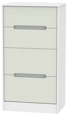 Product photograph of Monaco 4 Drawer Deep Midi Chest - Kaschmir And White from Choice Furniture Superstore