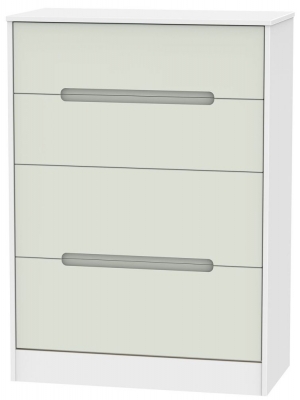 Product photograph of Monaco 4 Drawer Deep Chest - Kaschmir And White from Choice Furniture Superstore